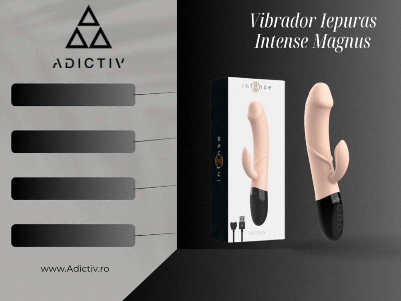 Vibrador Iepuras Intense Magnus cu 2 Motoare, 8 Moduri de Vibratie si Design Anatomic - 21 cm [1]