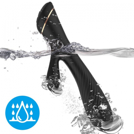 Vibrator Armony Iepuras, din silicon medical, 9 moduri de vibratie, negru, rezistent la apa [3]