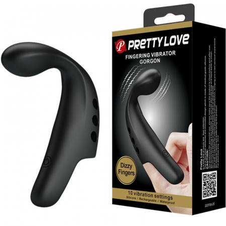 Vibratoare deget - Vibrator Deget Rechargeable Pretty Love cu 10 Functii de Vibratie, Silicon Moale