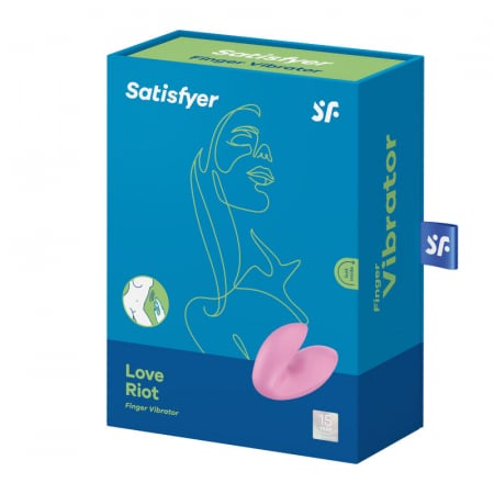 Vibrator Deget Satisfyer Love Riot - 12 Functii, Roz, Silicon Premium, Rezistent la Apa [4]