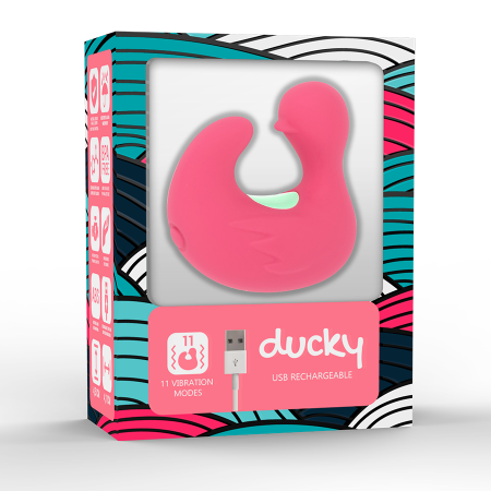 Vibrator deget Happy Loky Ducky cu 8 moduri vibratii, silicon medical, reincarcabil [3]