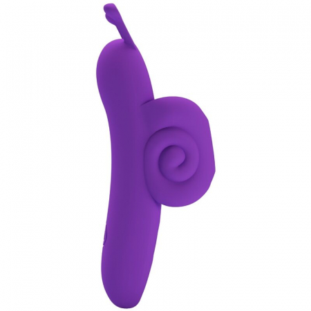 Mini vibratoare - Vibrator Deget Pretty Love Snail, Mov, 10 Moduri de Vibratie, Material Silicon si ABS