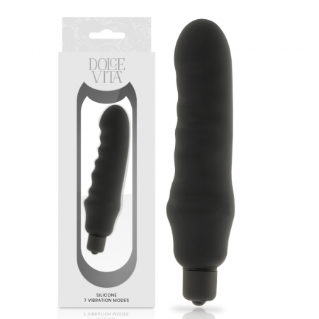 Vibratoare clasice - Vibrator Dolce Vita cu 7 Functii de Vibratie, Silicon Moale, Impermeabil, 150 x 37 mm