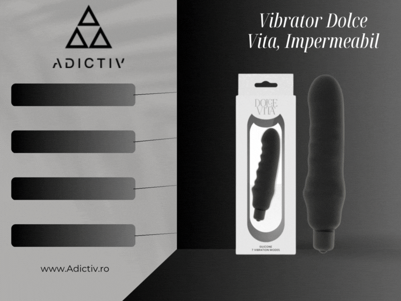 Vibrator Dolce Vita cu 7 Functii de Vibratie, Silicon Moale, Impermeabil, 150 x 37 mm [1]