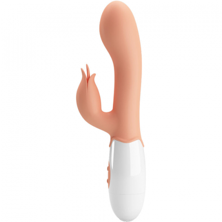 Vibrator Iepuras Pretty Love din TPR, Culoare Naturala, cu 2 Motoare si 30 de Functii de Vibratie, Stimulator în Forma de Floare [2]