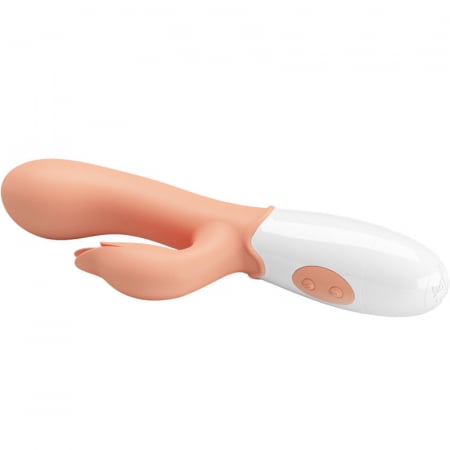 Vibrator Iepuras Pretty Love din TPR, Culoare Naturala, cu 2 Motoare si 30 de Functii de Vibratie, Stimulator în Forma de Floare [4]