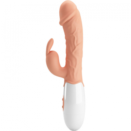 Vibrator Iepuras Pretty Love cu Dubla Stimulare – 30 Functii, TPR, Culoare Piersica [2]