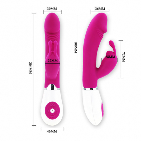 Vibrator Iepuras Pretty Love Gene cu 30 Moduri de Vibratie, din Silicon, Stimulare Intensa si Ergonomie Perfecta [6]