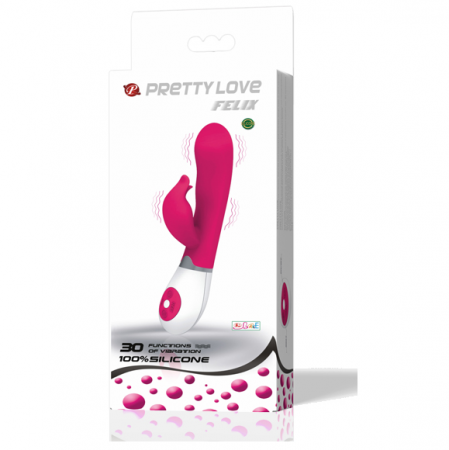 Vibrator Iepuras Pretty Love Felix cu 30 Moduri de Vibratii din Silicon, Stimulare Intensa, Rezistent la Apa [2]