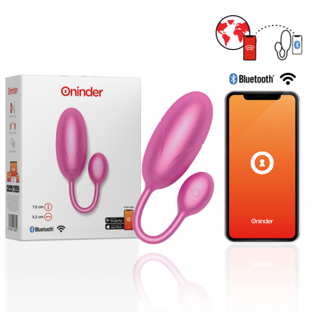 Vibratoare Cuplu - Vibrator Inteligent Oninder TOKYO Controlat prin Aplicatie, Roz - Placere Digitala la Superlativ