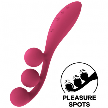 Vibratoare anale - Vibrator Multifunctional Satisfyer Tri Ball 1 – Stimuleaza Punctul G, Clitorisul si Anusul Simultan, 50 Moduri Vibratie, Silicon Premium