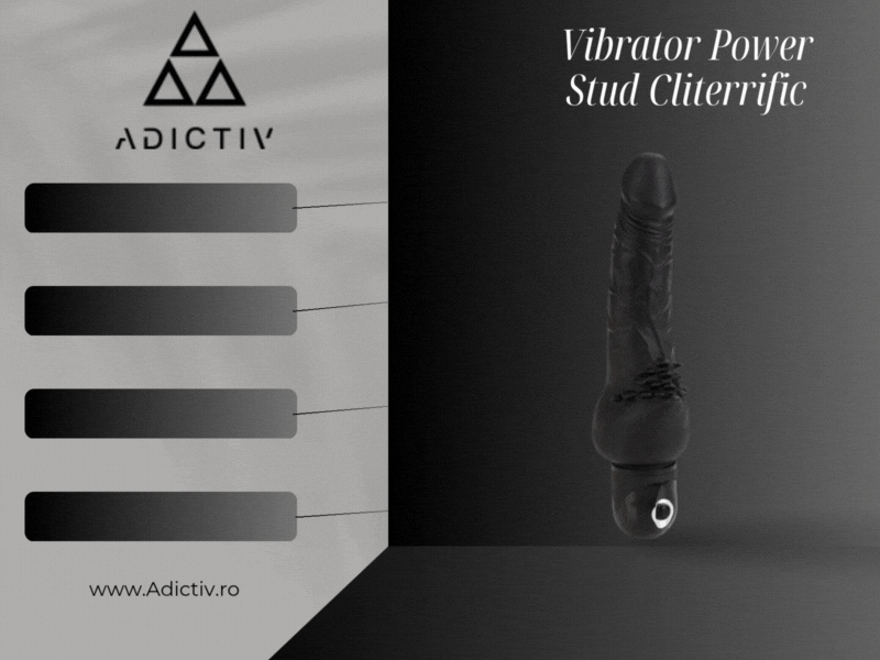 Vibrator Power Stud Cliterrific Impermeabil cu 3 Moduri de Viteza - 19 cm [1]