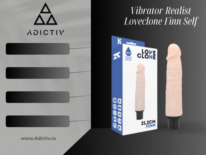 Vibrator Realist Loveclone Finn Self Autolubrifiant 21 cm [1]