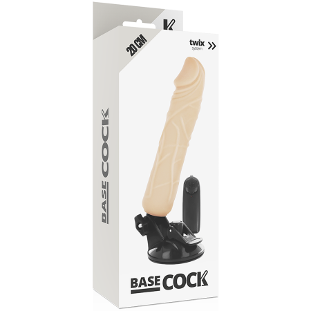 Vibrator Realistic Basecock cu Telecomanda, Viteza Reglabila, din TPE, 20 cm, cu Baza cu Ventuza [3]
