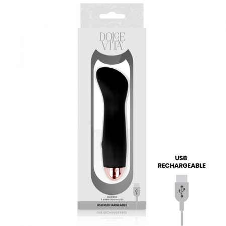 Vibrator Reincarcabil Dolce Vita cu 7 Moduri de Vibratie, Silicon Medical, Compact si Elegant [4]