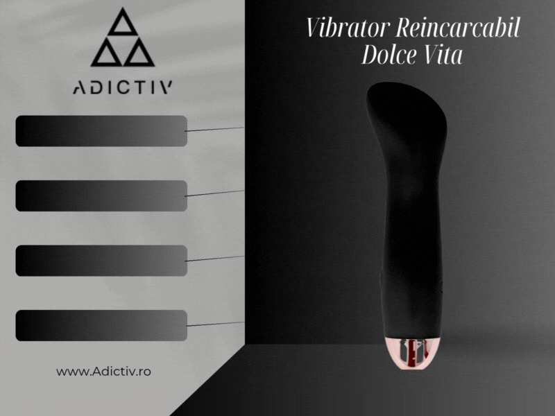 Vibrator Reincarcabil Dolce Vita cu 7 Moduri de Vibratie, Silicon Medical, Compact si Elegant [1]