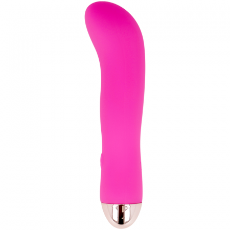 Mini vibratoare - Vibrator Reincarcabil Dolce Vita Two Roz cu 7 Moduri de Vibratie, Silicon Medical