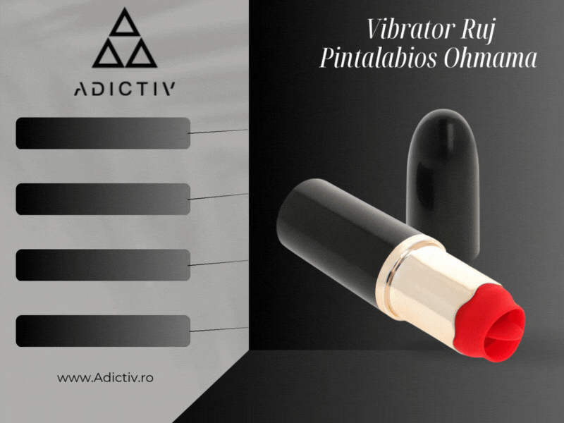 Vibrator Ruj Pintalabios Ohmama Compact si Discret - 4 Viteze si 8 Moduri de Vibratie [1]