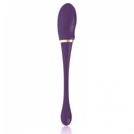 Vibratoare duble - Vibrator Treasure Dual Inteligent cu 10 Moduri Vibratie, Dubla Penetrare Hands-Free si Control de la Distanta, Silentios, Reincarcabil