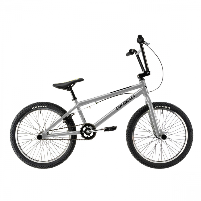 Bicicleta Copii Bmx Colinelli COL05, Marimea 270 mm, 20 inch, Argintiu, 1 Viteze, Cadru Otel, Frane U – Brake