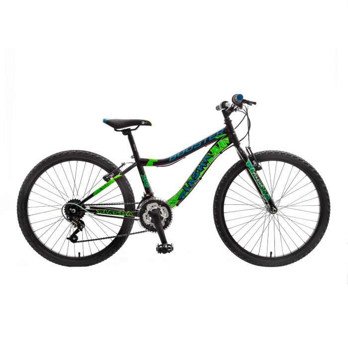 Bicicleta Copii Booster Plasma - 24 Inch, 3 x 6 Viteze, Negru-Verde - Cumpar-online.ro