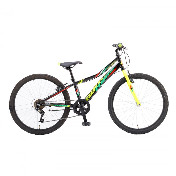 Bicicleta Copii Booster Turbo – 24 Inch, Negru-Verde