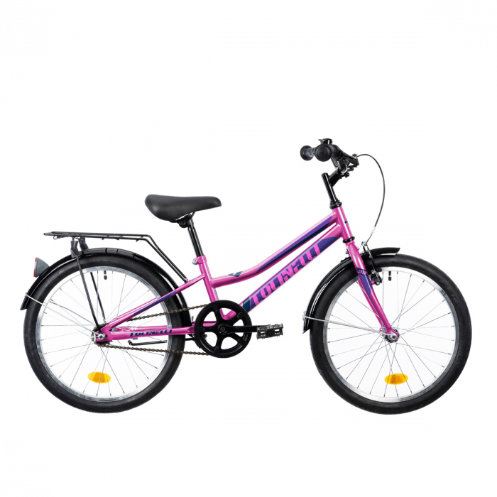 Bicicleta Copii Colinelli COL02, Marimea 230 mm, 20 inch, Roz, 1 Viteze, Cadru Otel, Frane V – Brake