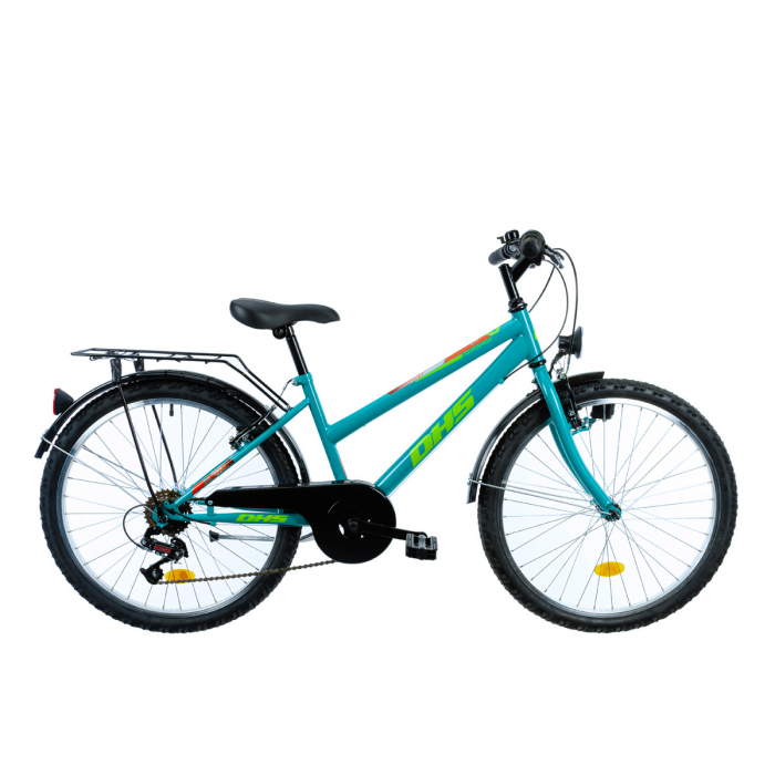 Bicicleta Copii Dhs Terrana 2414 – 24 Inch, Turcoaz