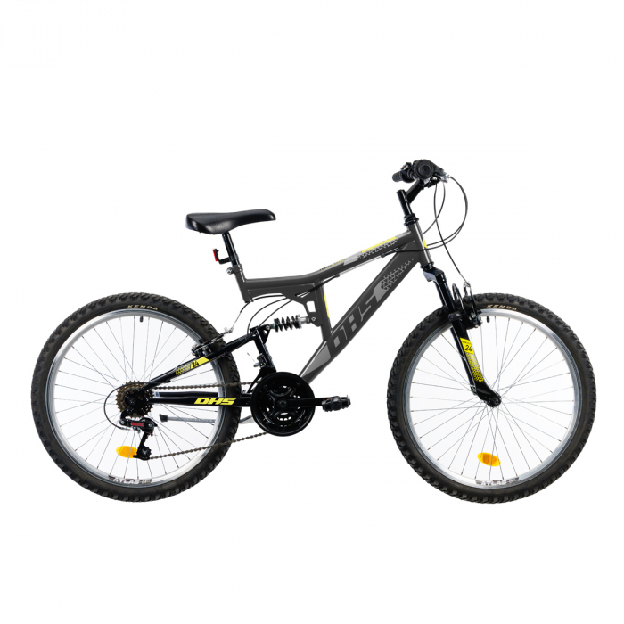 Bicicleta Copii Dhs Terrana 2441 – 24 Inch, Gri