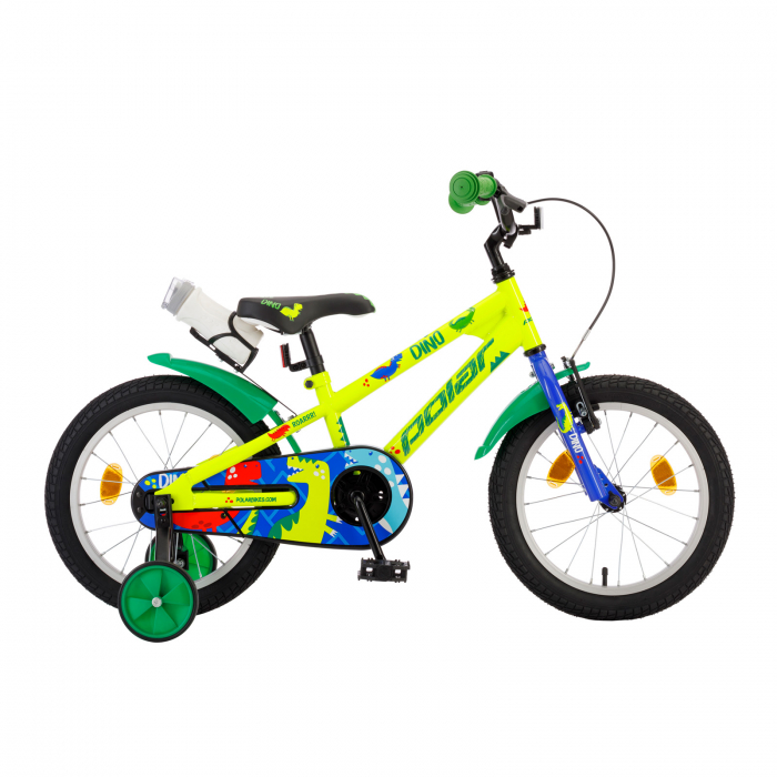 Bicicleta Copii Polar Dino – 16 Inch, Verde