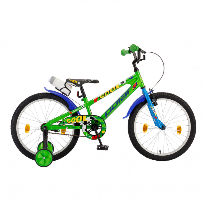 Bicicleta Copii Polar Football – 20 Inch, Verde-Albastru