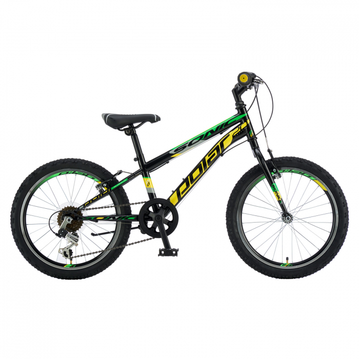 Bicicleta Copii Polar Sonic – 20 Inch, Negru-Verde