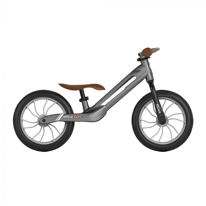 Bicicleta Copii QPlay Racer – 12 Inch, Gri
