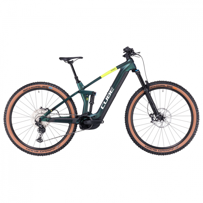 Bicicleta e-bike Cube Stereo Hybrid 140 HPC SLX 750 - 29 Inch, M, Verde-Galben - Cumpar-online.ro