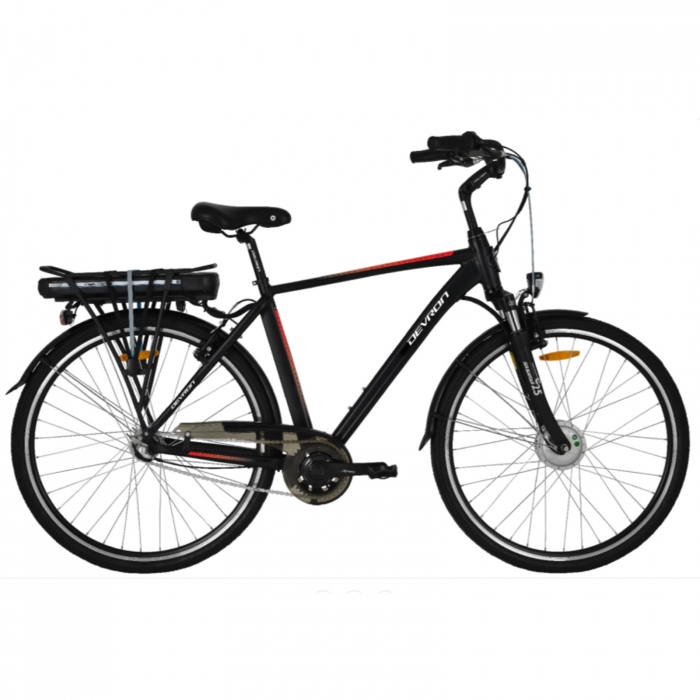 Bicicleta Electrica Devron 28121 – 28 Inch, XL, Negru Mat