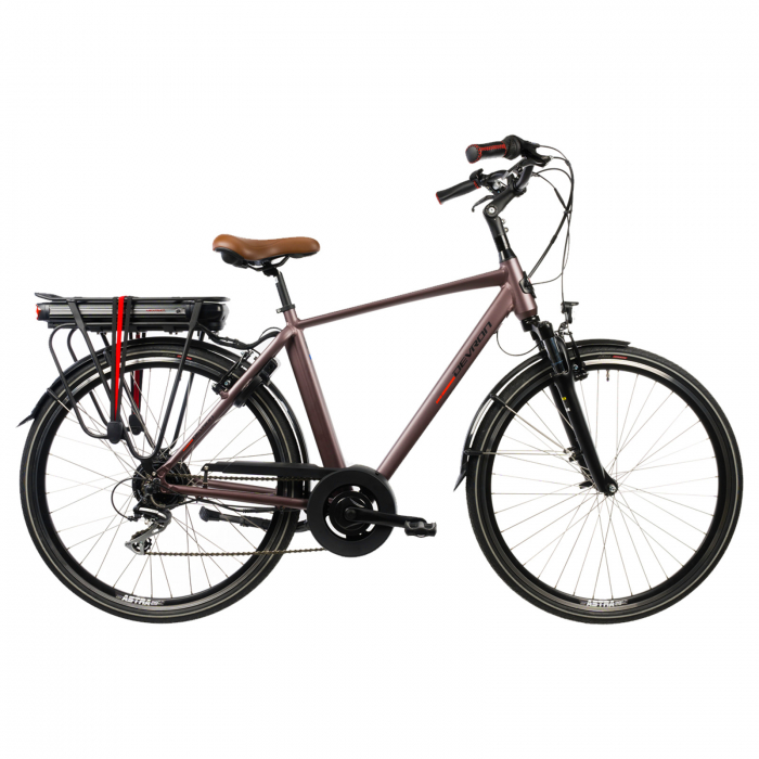 Bicicleta Electrica Devron 28221 - 28 Inch, XL, Maro - Cumpar-online.ro