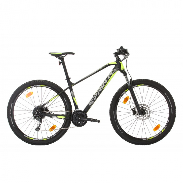 Bicicleta MTB Sprint Apolon 29 Negru Mat Verde Neon 480 mm