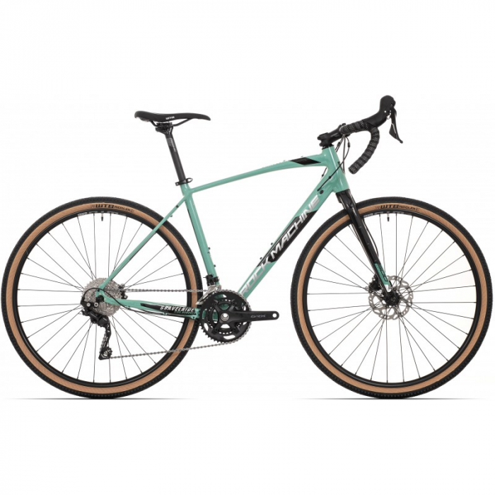 Bicicleta Rock Machine Gravelride 500 28 Verde Deschis Negru Argintiu XL-58cm