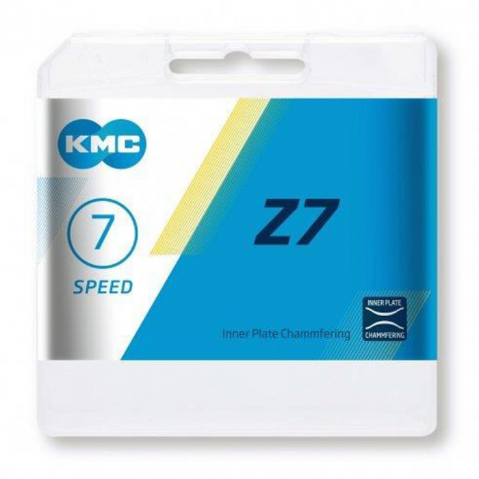 Lant KMC Z7 - 1/2 x 3/32 inch, 7 Viteze, Argintiu-Gri [2]