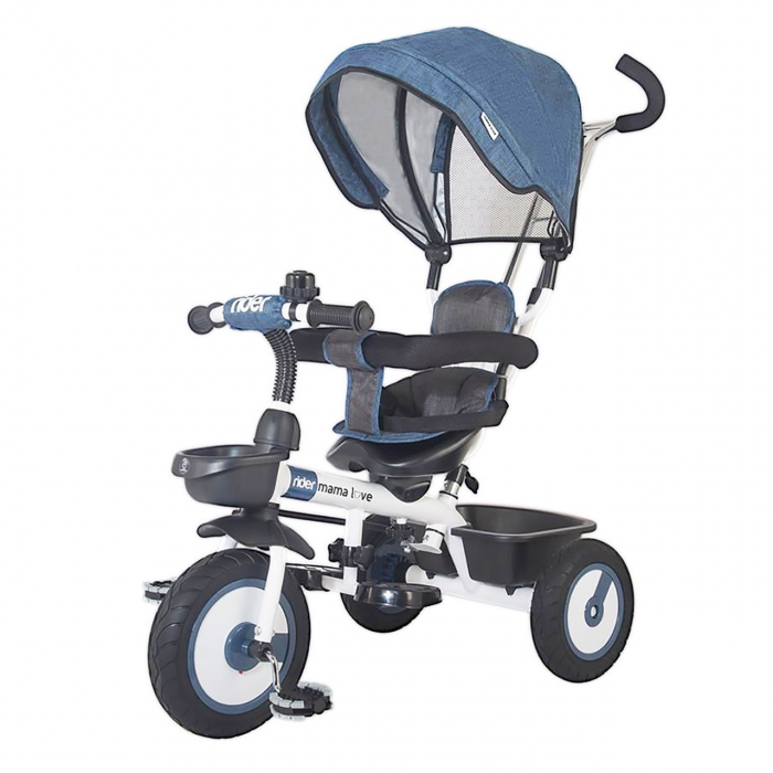 Tricicleta multifunctionala MamaLove Rider Albastru [1]