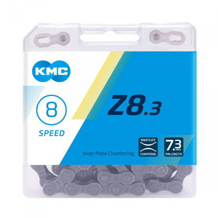 Lant KMC Z8.3 - 1/2 x 3/32 inch, 6-8 Viteze, Argintiu-Gri [2]
