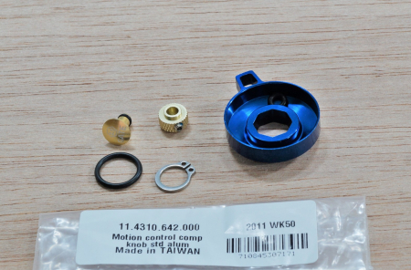 Motion Control Compression Knob Standard Alum W/ Cir-Clip - Blue [1]