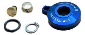 Motion Control Compression Knob Standard Alum W/ Cir-Clip - Blue [0]
