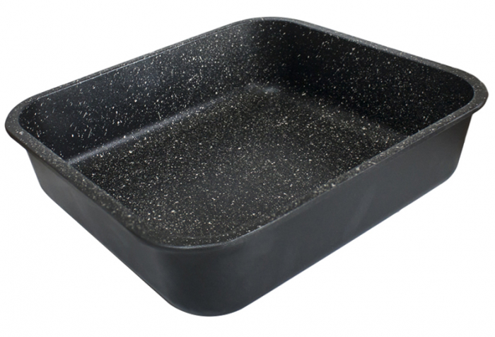 ANTIK ARS Tava adanca pentru copt 27x24xh7cm, aluminiu, strat antiaderent marmorat [1]