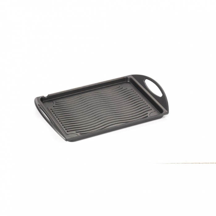 ANTIK ARS Tava pentru copt cu grill 34x26xh5cm cu manere, aluminiu, strat antiaderent [1]