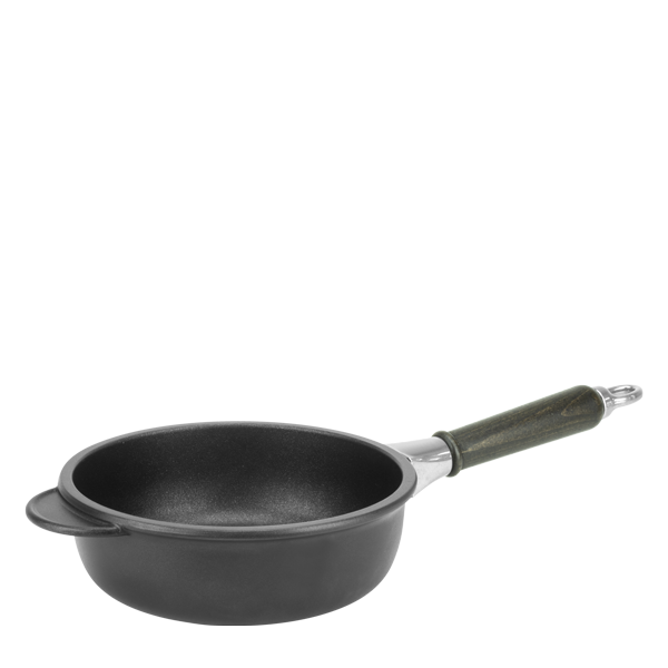 ANTIK ARS Tigaie adanca cu maner detasabil din lemn, D20xh7,5cm, aluminiu, strat antiaderent [1]