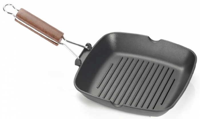 ANTIK ARS Tigaie grill 28x28xh4cm, aluminiu, strat antiaderent  [1]
