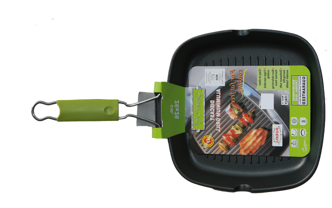 ANTIK ARS Tigaie grill 26x26xh4cm, aluminiu, strat antiaderent [1]