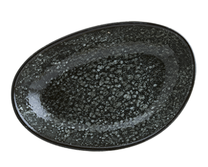 BONNA COSMOS BLACK Farfurie ovala portelan 15x8,5cm, 130ml (COSBL VAO 15OKY) [1]