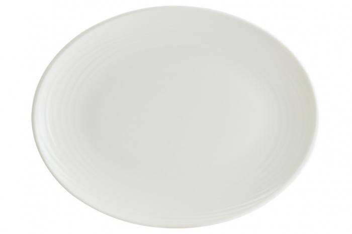 BONNA LOOP Platou oval portelan, 31x24cm, alb (LOP MOV 31OV) [1]